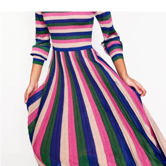 Boden Maxi Gown Striped Long Sleeve - Picture 8 of 10